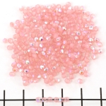 Czech faceted round 2 mm - milky pink ab