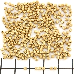 Czech faceted round 2 mm - pale bronze gold