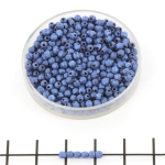 Czech faceted round 2 mm - metallic suede blue