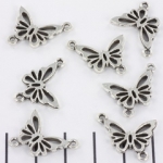 connector butterfly - silver