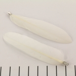 feather 8 cm - white