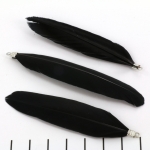feather 8 cm - black