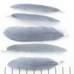 feather 8 cm - grey