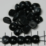 spacer acrylic gemstone flat oval - black