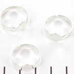 metal adjustable ring - light silver