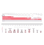 verzamelkaart miyuki beading - 22 measurement tool