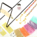Starterspakket weven - boho kleuren met gouden slotjes