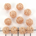 wire bead rose gold  - 12 mm