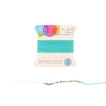 zijde draad neon met naald 0.65 mm - donker aqua