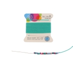 zijde draad neon met naald 0.80 mm - dark aqua