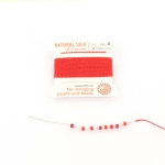 zijde draad met naald 0.80 mm - rood