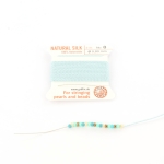 zijde draad met naald 0.80 mm - turquoise