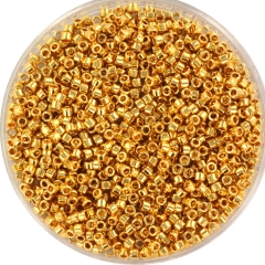 Caravan Beads - Miyuki - 11-191F: 11/0 Matte 24kt Gold Plated Miyuki Seed  Bead #11-191F*