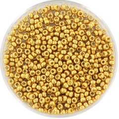 Miyuki Round Seed Bead 15/0 Duracoat Galvanized Gold 2-inch Tube (4202)