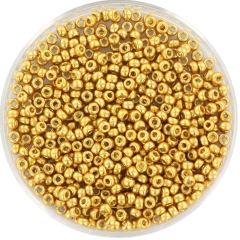 Miyuki 11/0 Round Seed Beads - Galvanized Gold 2.5-Inch Tube