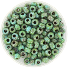 Seed bead, Miyuki, glass, opaque gunmetal, (RR451), #6 rocaille. Sold per  25-gram pkg. - Fire Mountain Gems and Beads