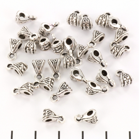 decorated bead celtic with eyelet silver - pendants - MiyukiWholesale.com