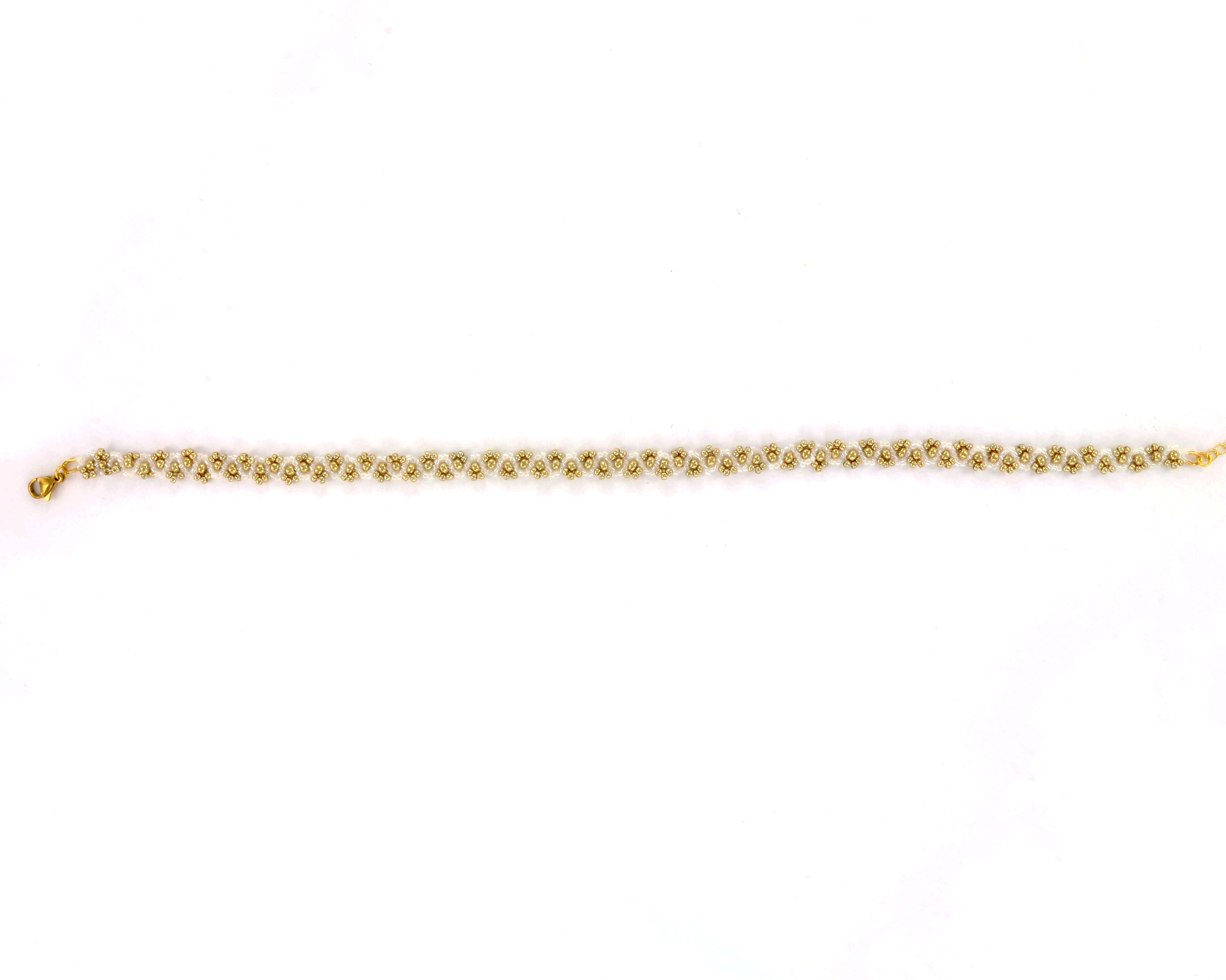 Extra foto's DIY pakket - choker ketting goud wit