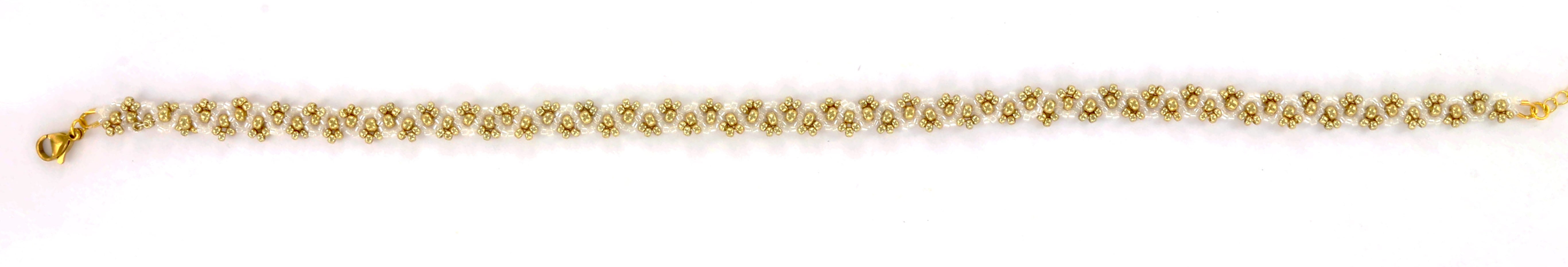 Extra foto's DIY pakket - choker ketting goud wit