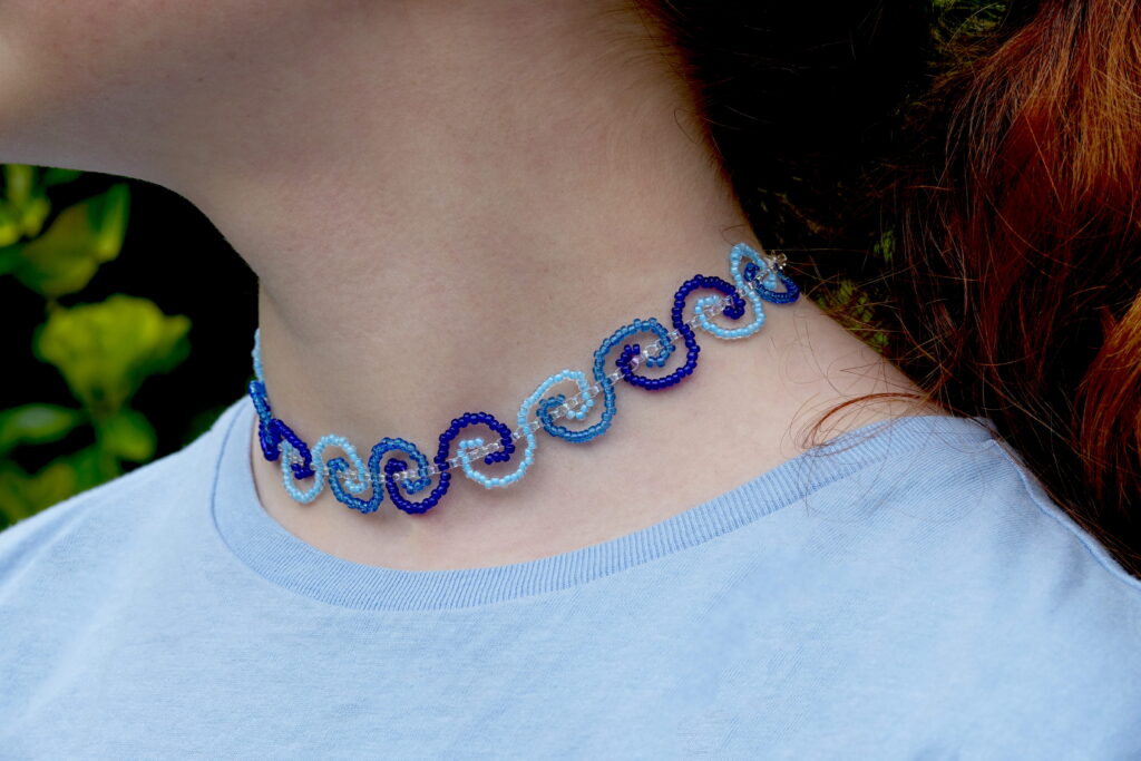 Extra foto's DIY pakket - wavy choker ketting