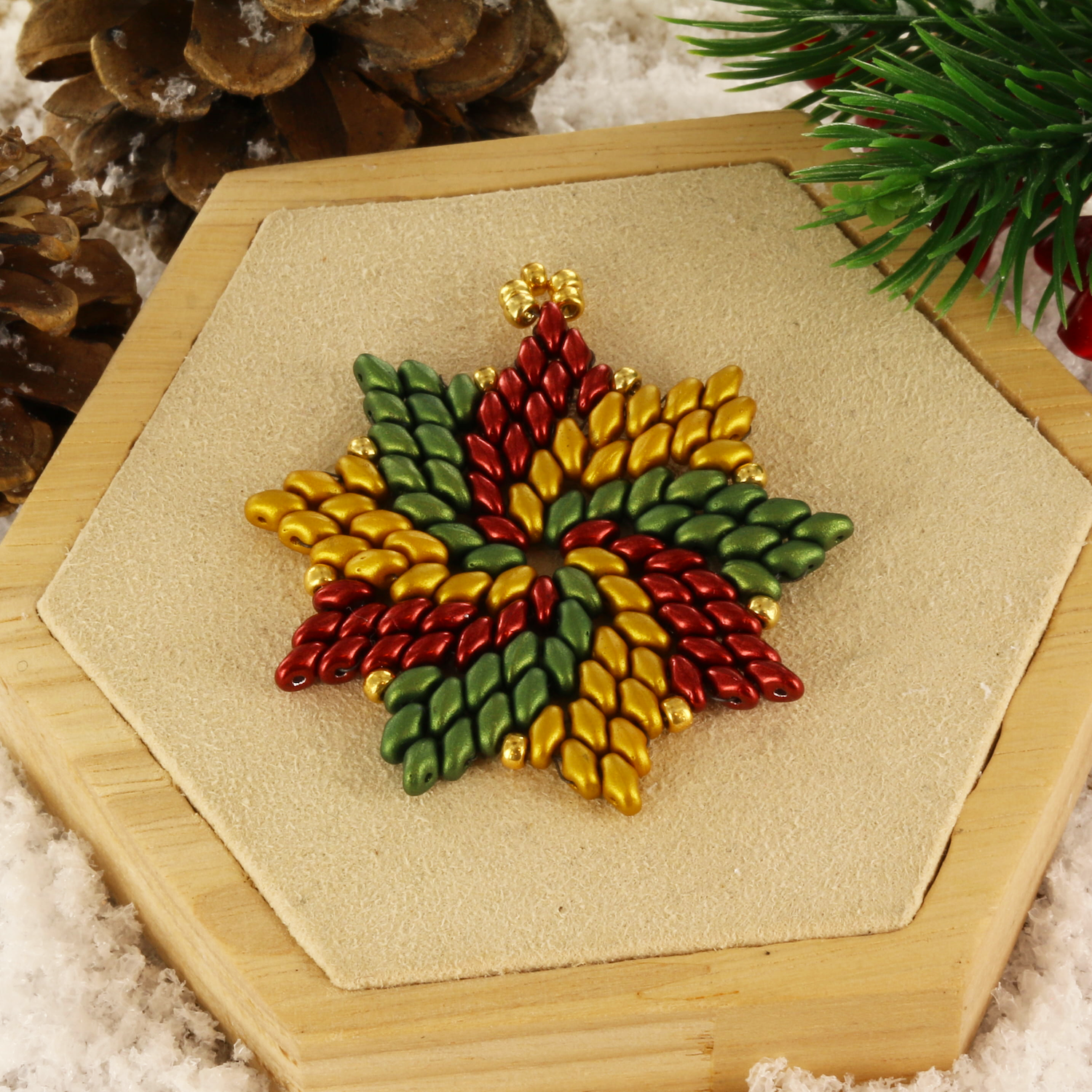 Extra foto's DIY pakket - superduo ster hanger