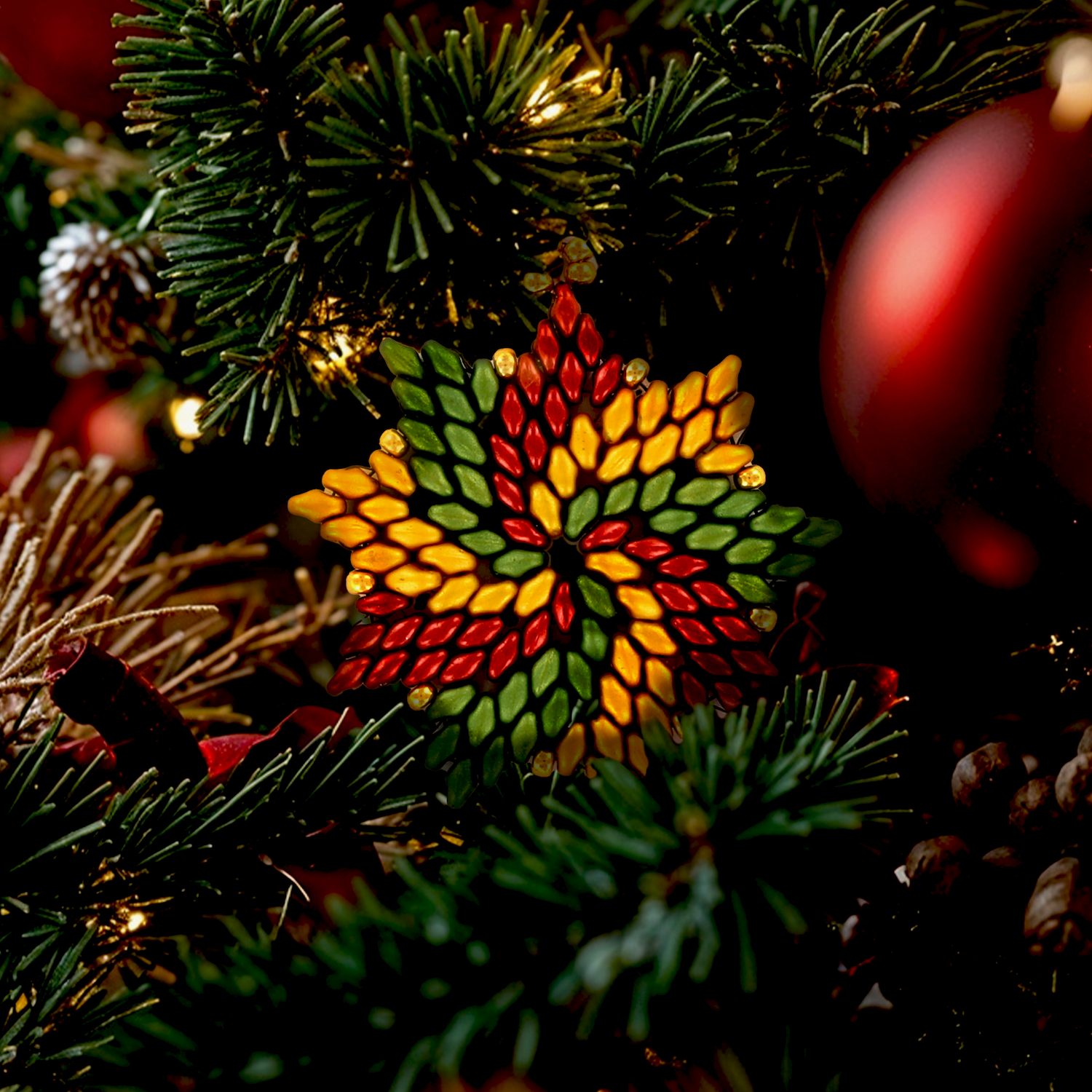 Extra foto's DIY pakket - superduo ster hanger