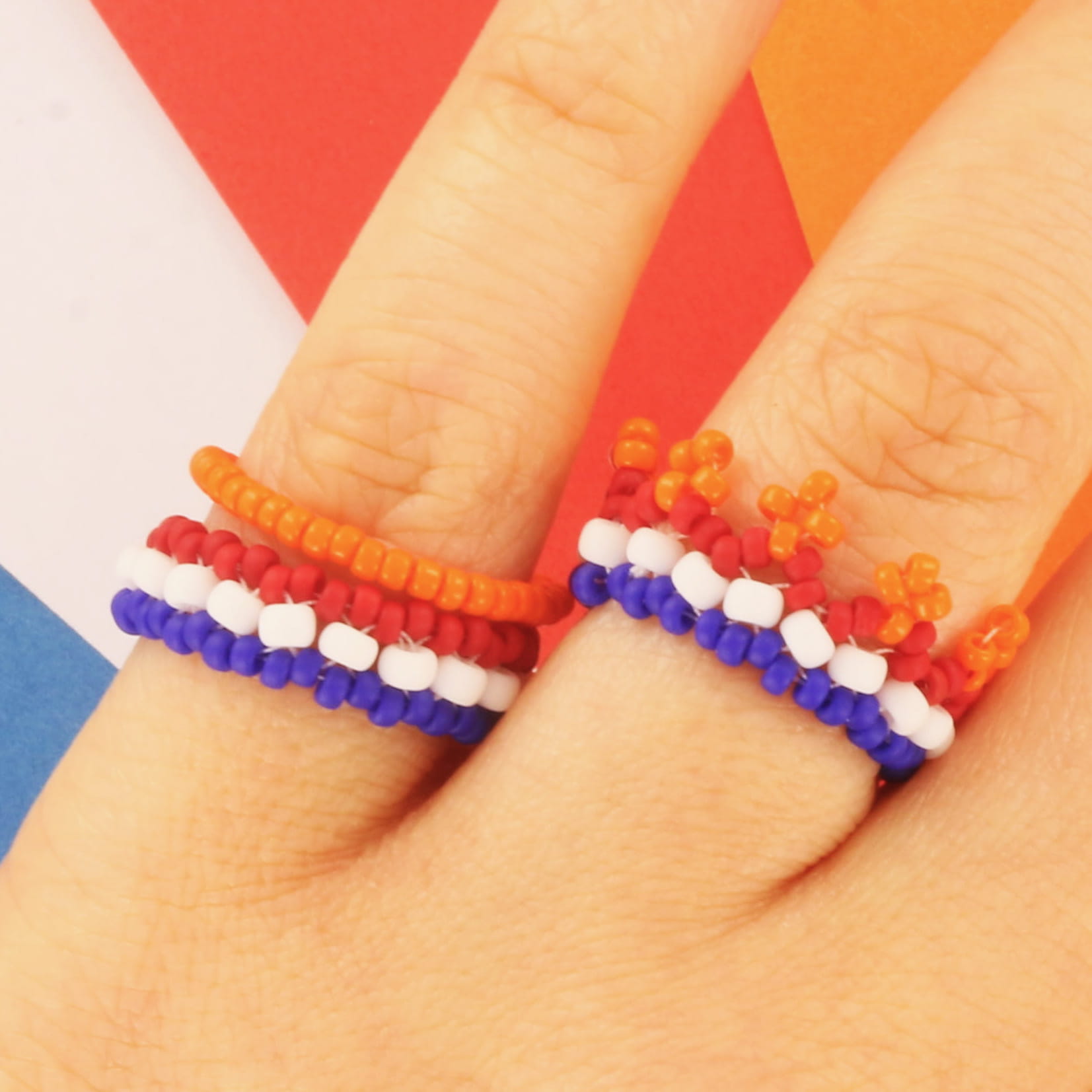 Extra pictures DIY ring - Dutch flag