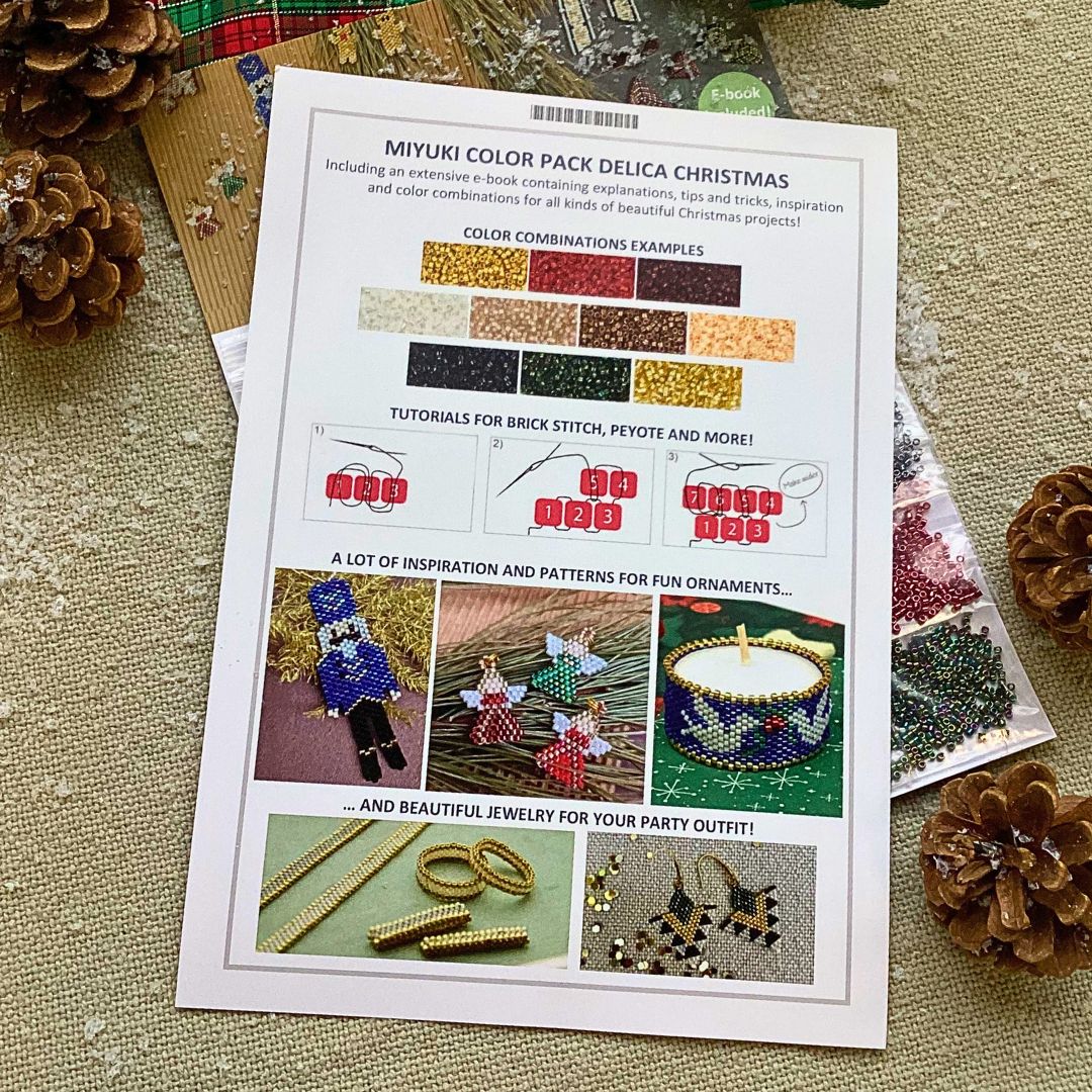 Extra pictures Miyuki Colorpack - 16 colors 11/0 delica beads christmas