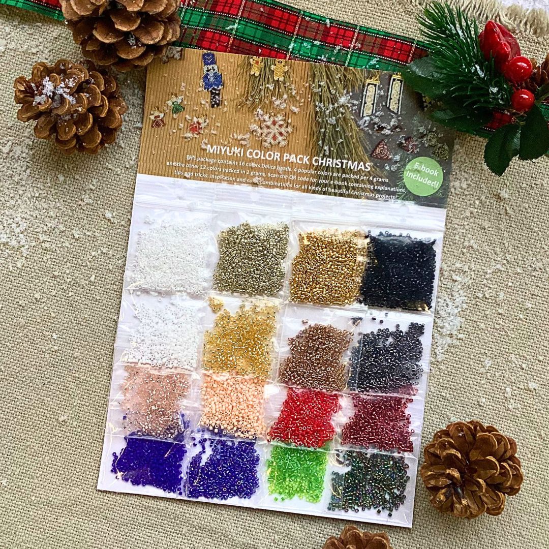 Extra pictures Miyuki Colorpack - 16 colors 11/0 delica beads christmas