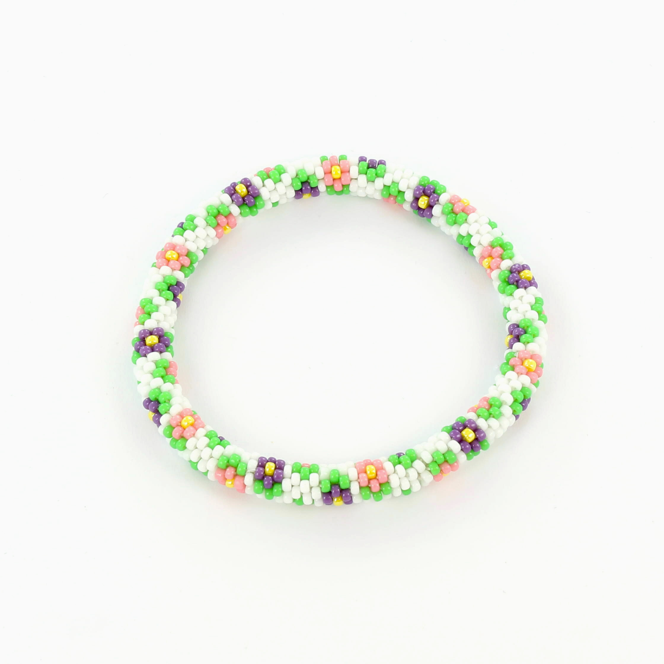 Extra foto's DIY kit armband haken met 11/0 - daisy bloom