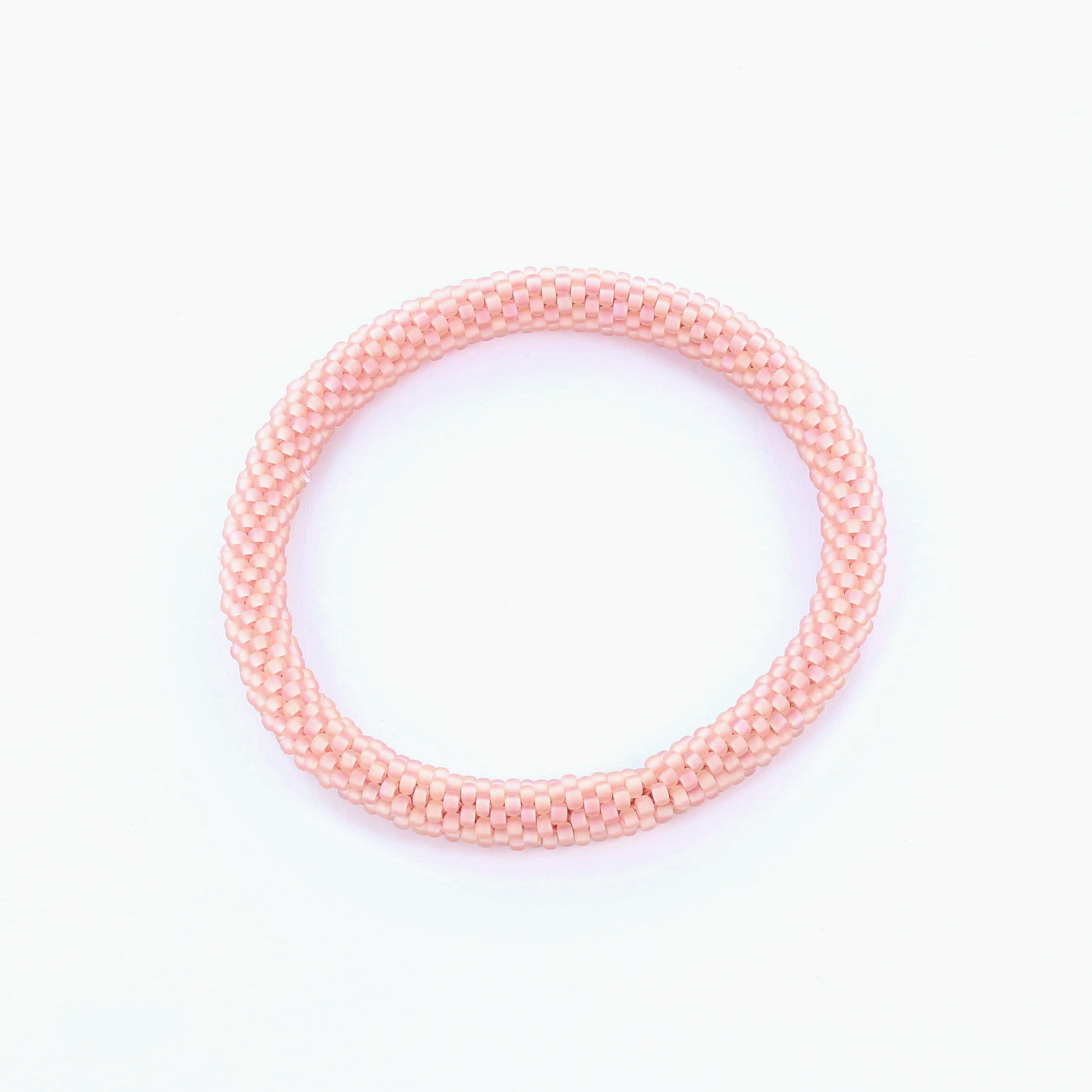 Extra foto's DIY kit armband haken met 11/0 - light tea rose