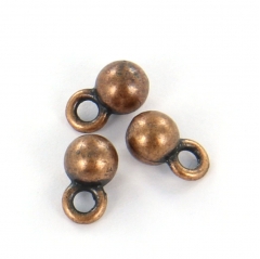 Extra pictures charm small round ball 4 mm - bronze