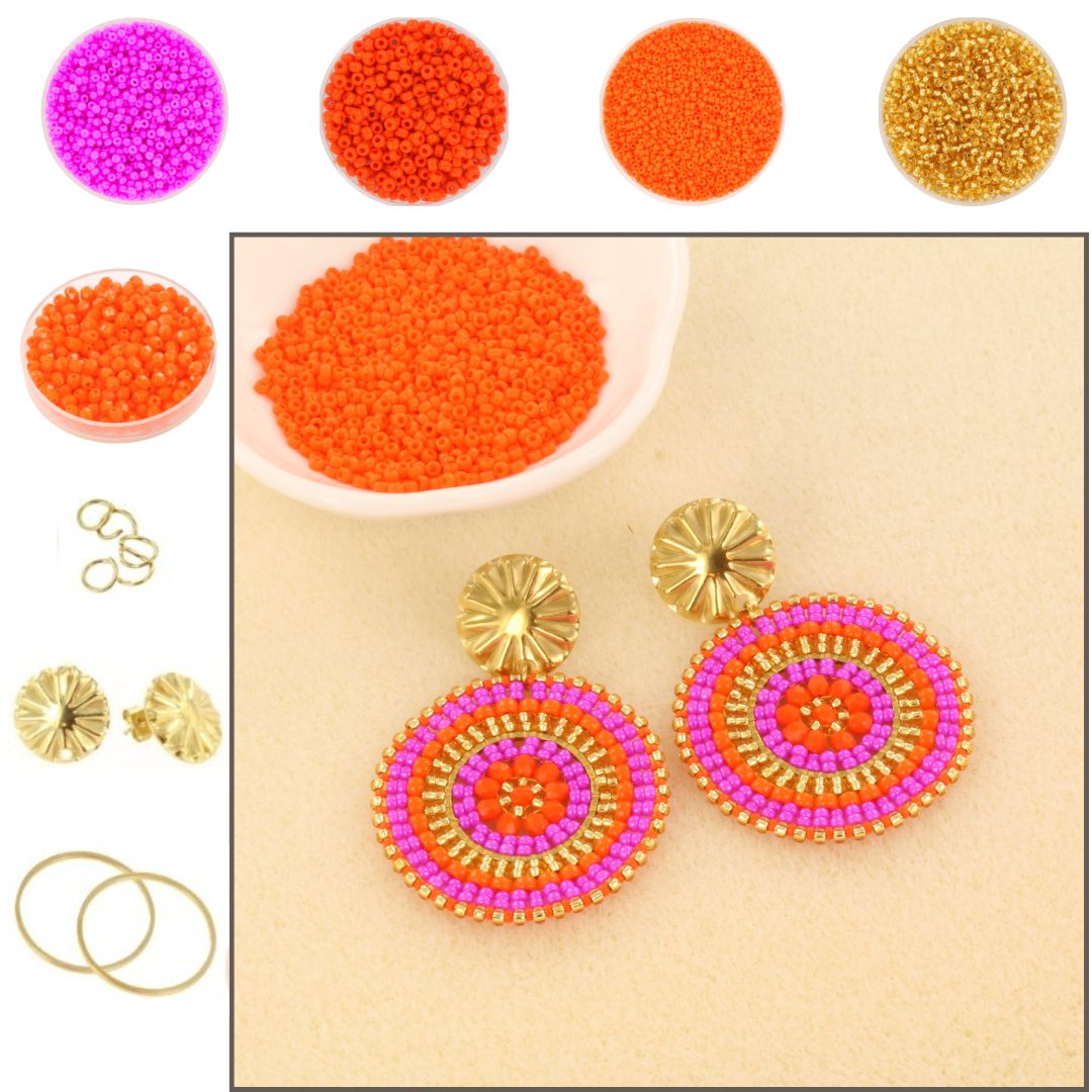 Extra pictures DIY kit circle chic - pink orange