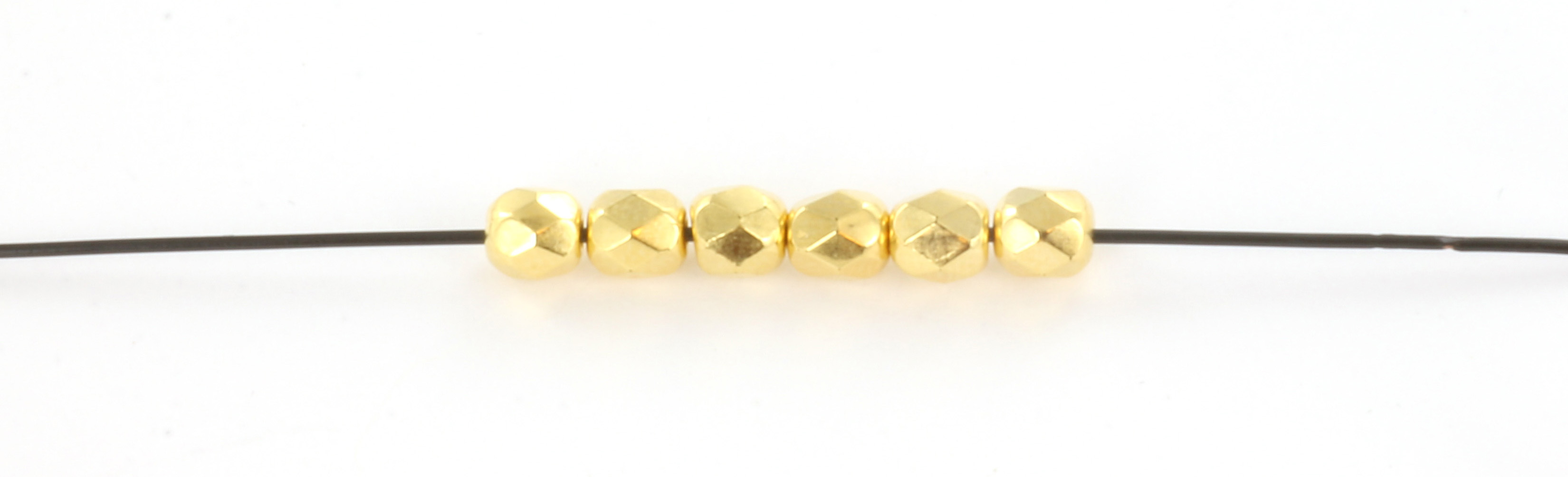 Extra pictures Czech faceted round 4 mm - 24kt gold plated