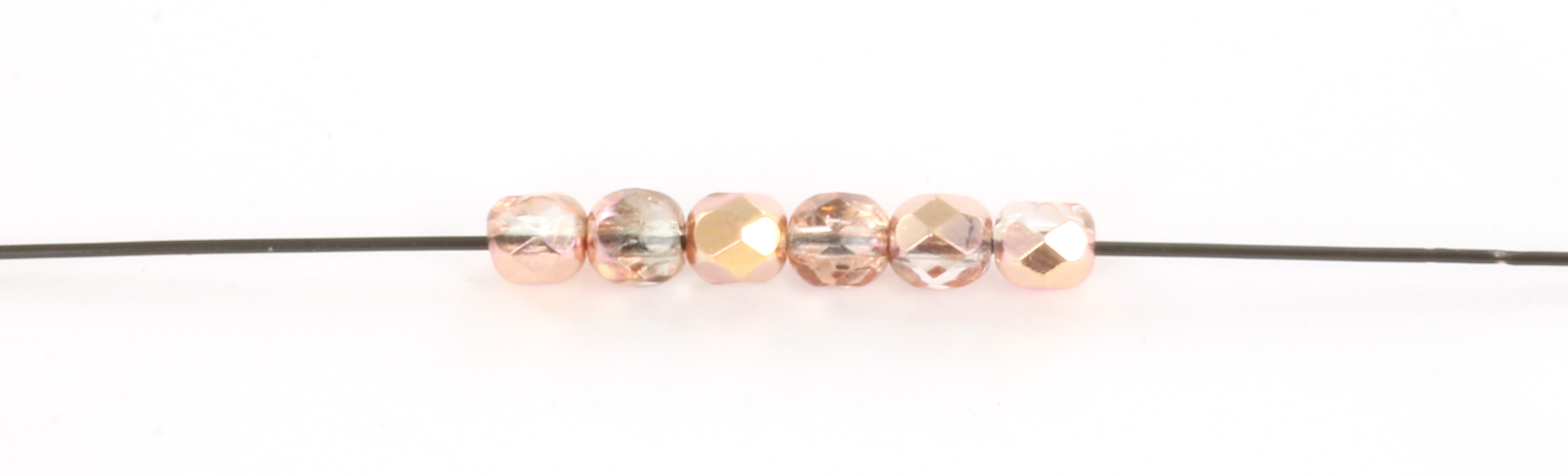 Extra pictures Czech faceted round 4 mm - apollo gold