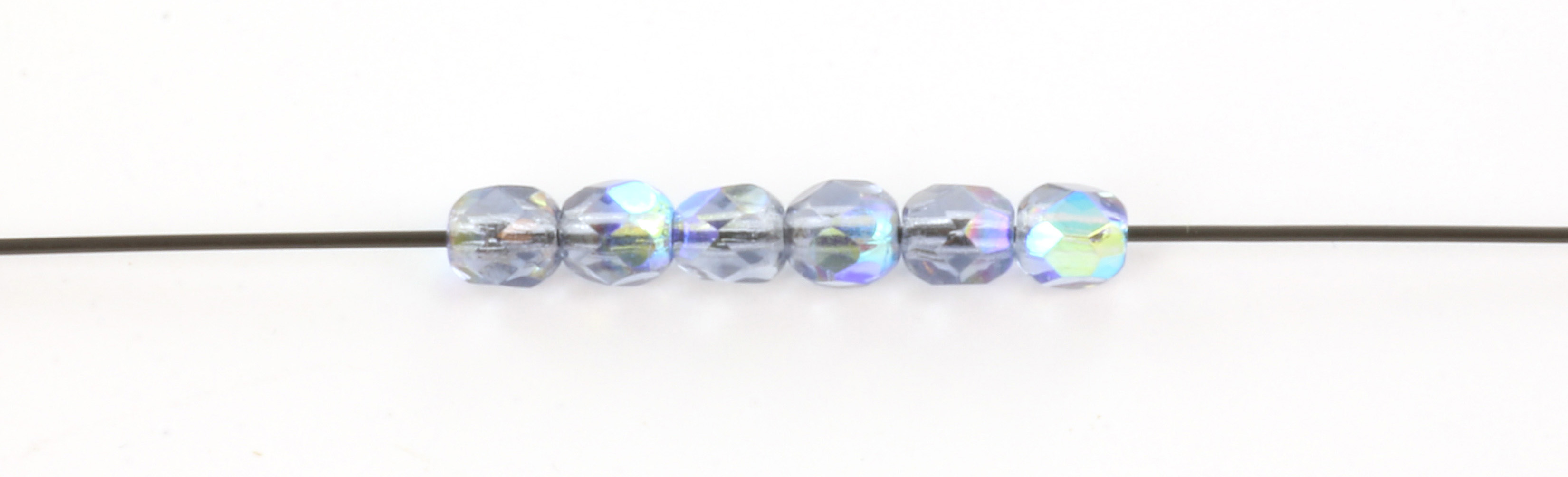 Extra pictures Czech faceted round 4 mm - montana blue ab