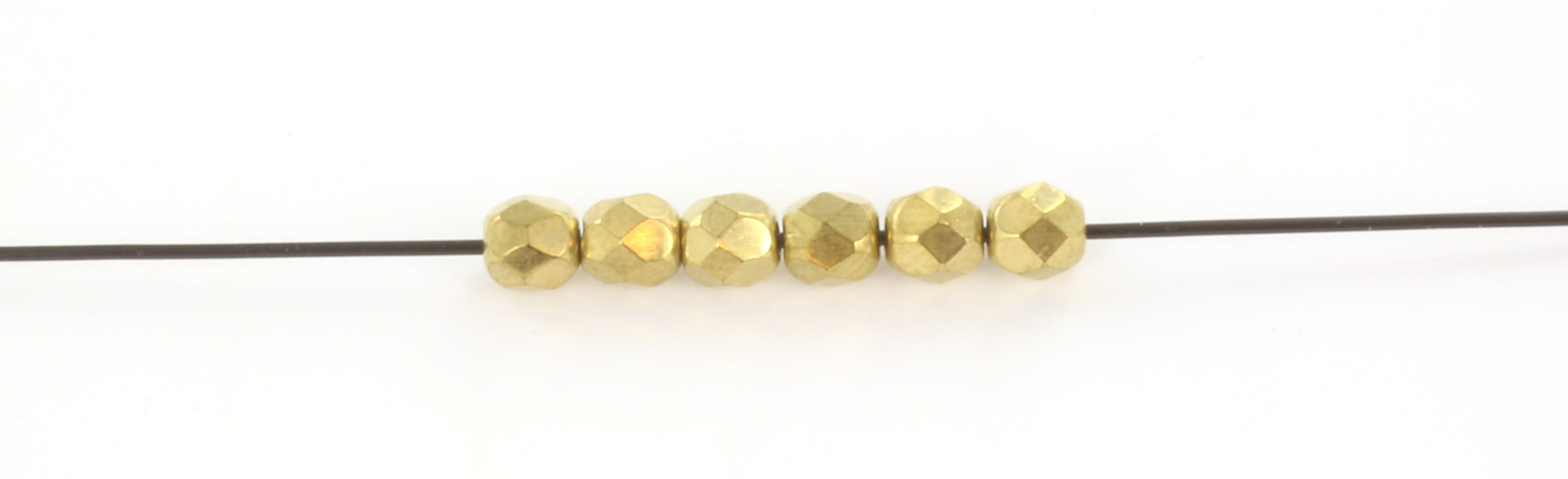 Extra foto's Tsjechisch facet rond 4 mm - gold bronze