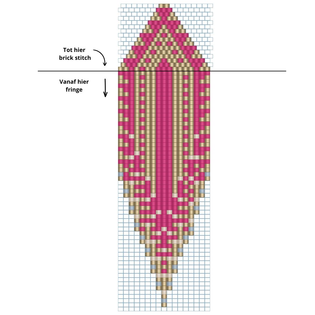 Extra foto's Maak je eigen fringe oorbellen  - cranberry gold