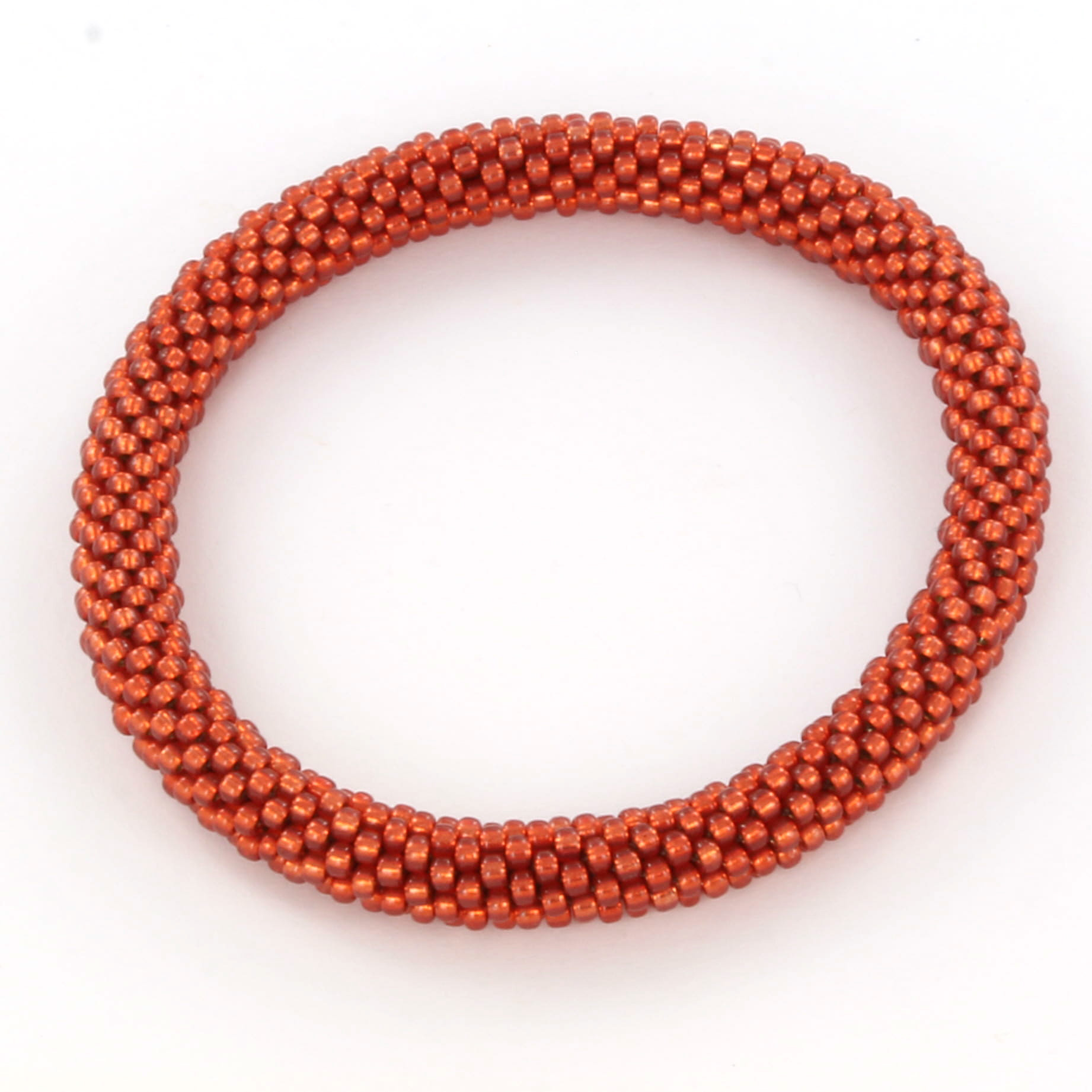 Extra foto's DIY kit armband haken met 11/0 - silverlined dyed watermelon