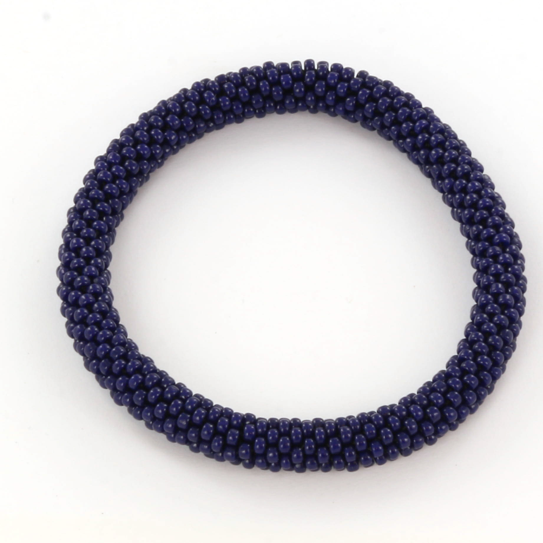 Extra foto's DIY kit armband haken met 11/0 - navy blue