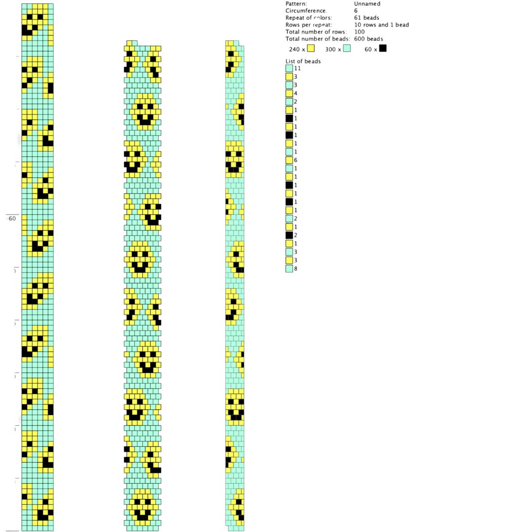 Extra foto's DIY kit armband haken met 11/0 - smiley catalina