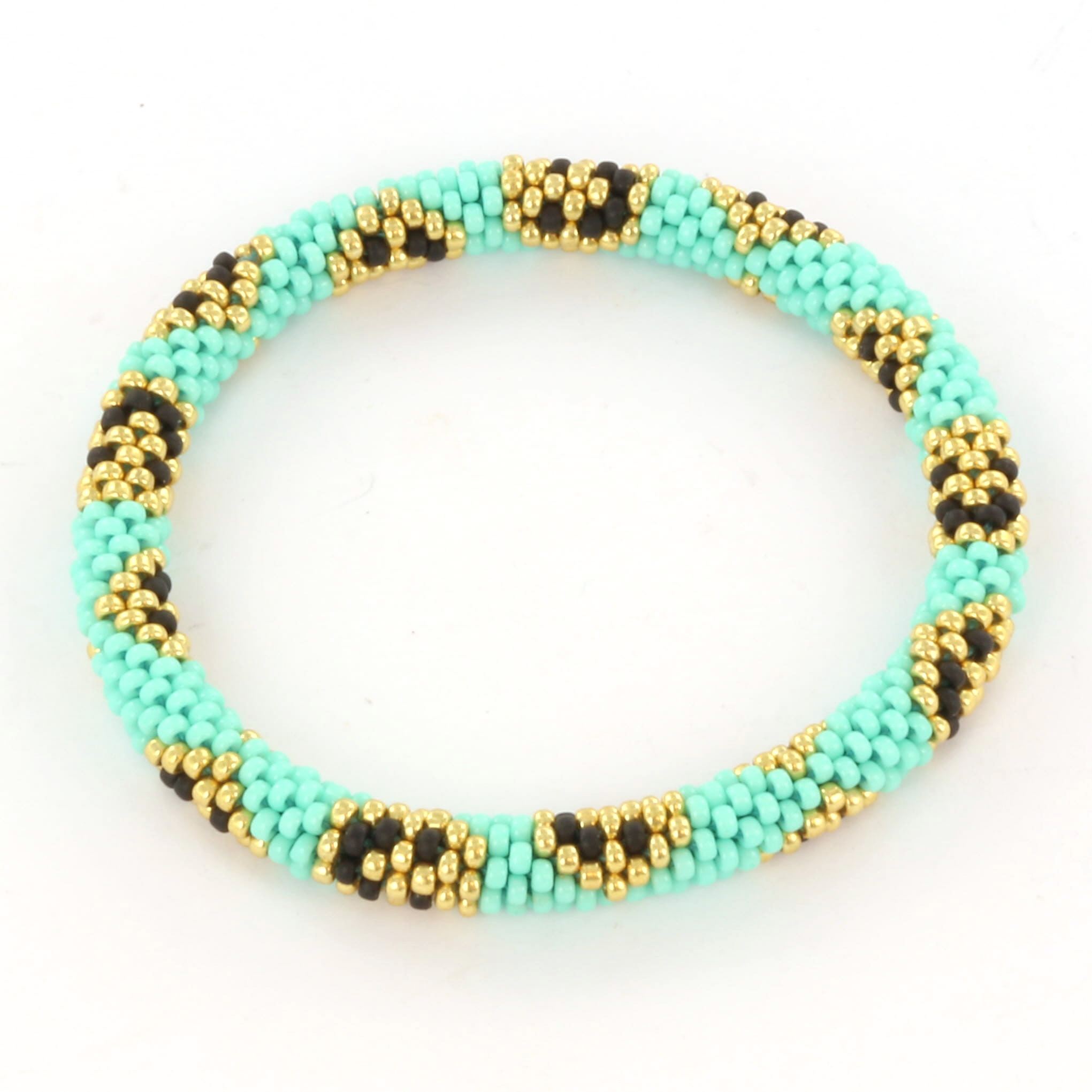 Extra foto's DIY kit armband haken met 11/0 - smiley catalina