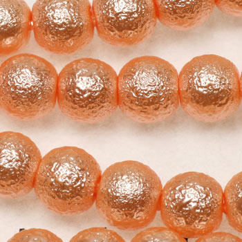 Extra pictures frosted pearls 8mm - gold brown beige