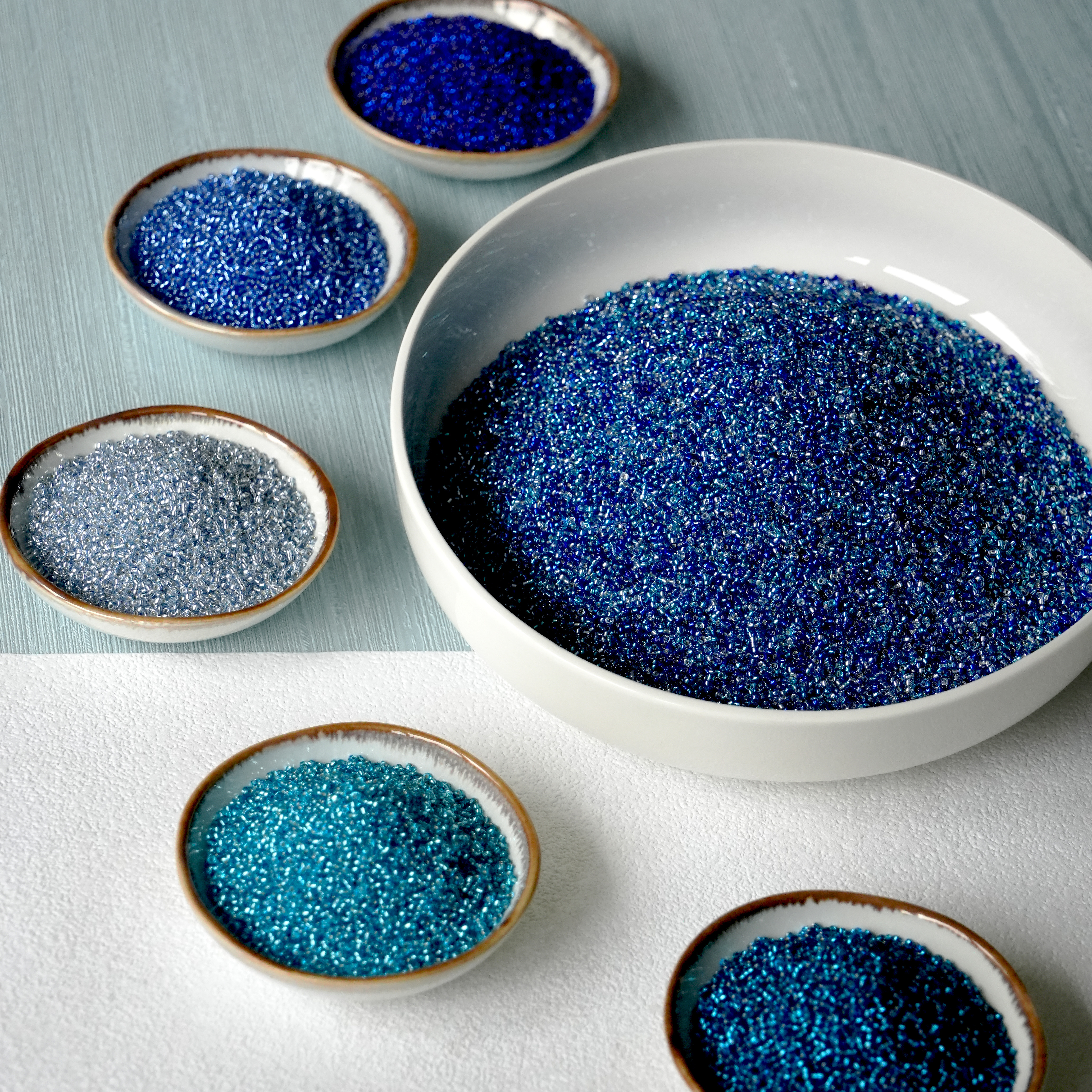 Extra pictures miyuki seed beads 11/0 - blue sparkle