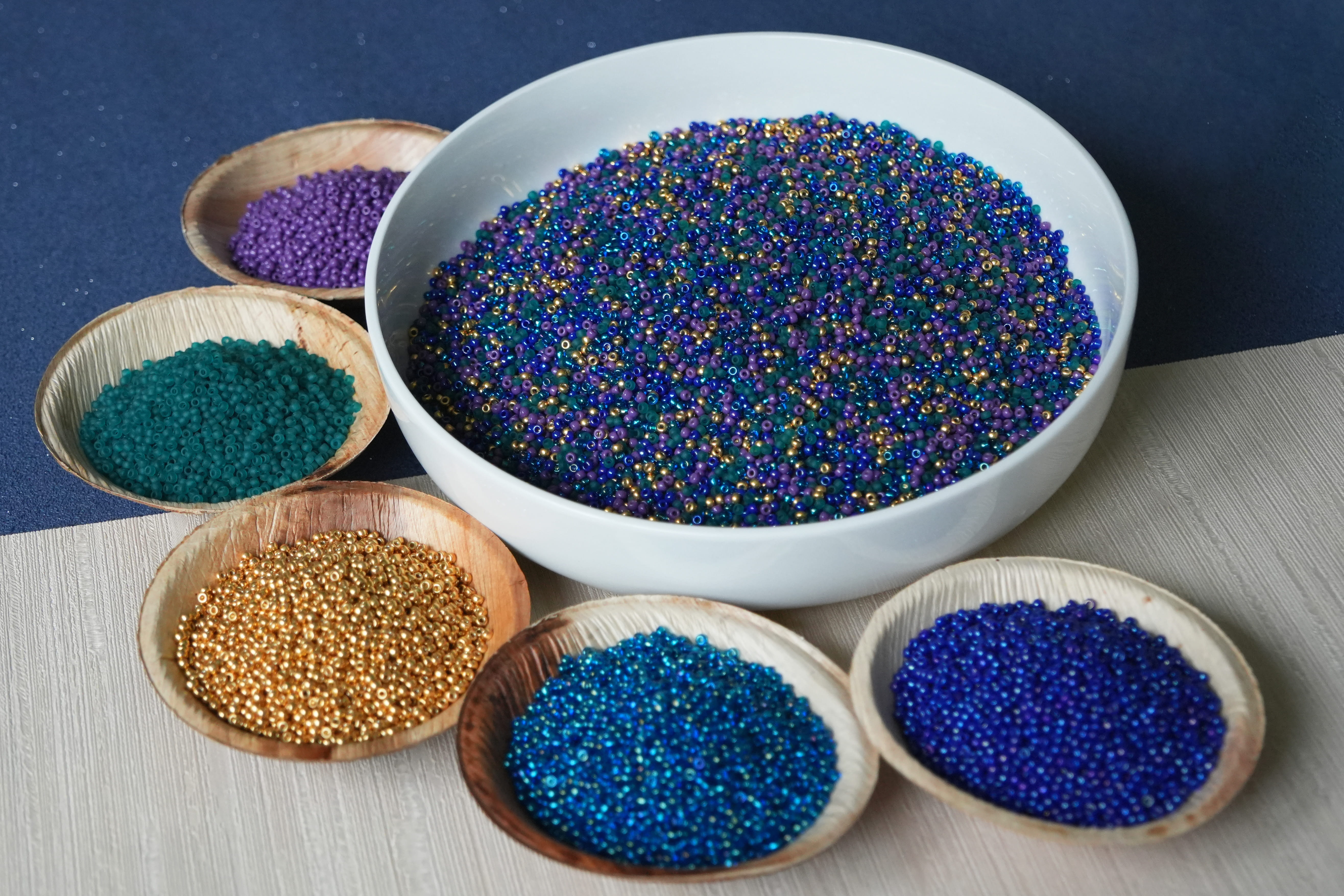 Extra foto's miyuki rocailles 8/0 - arabian night