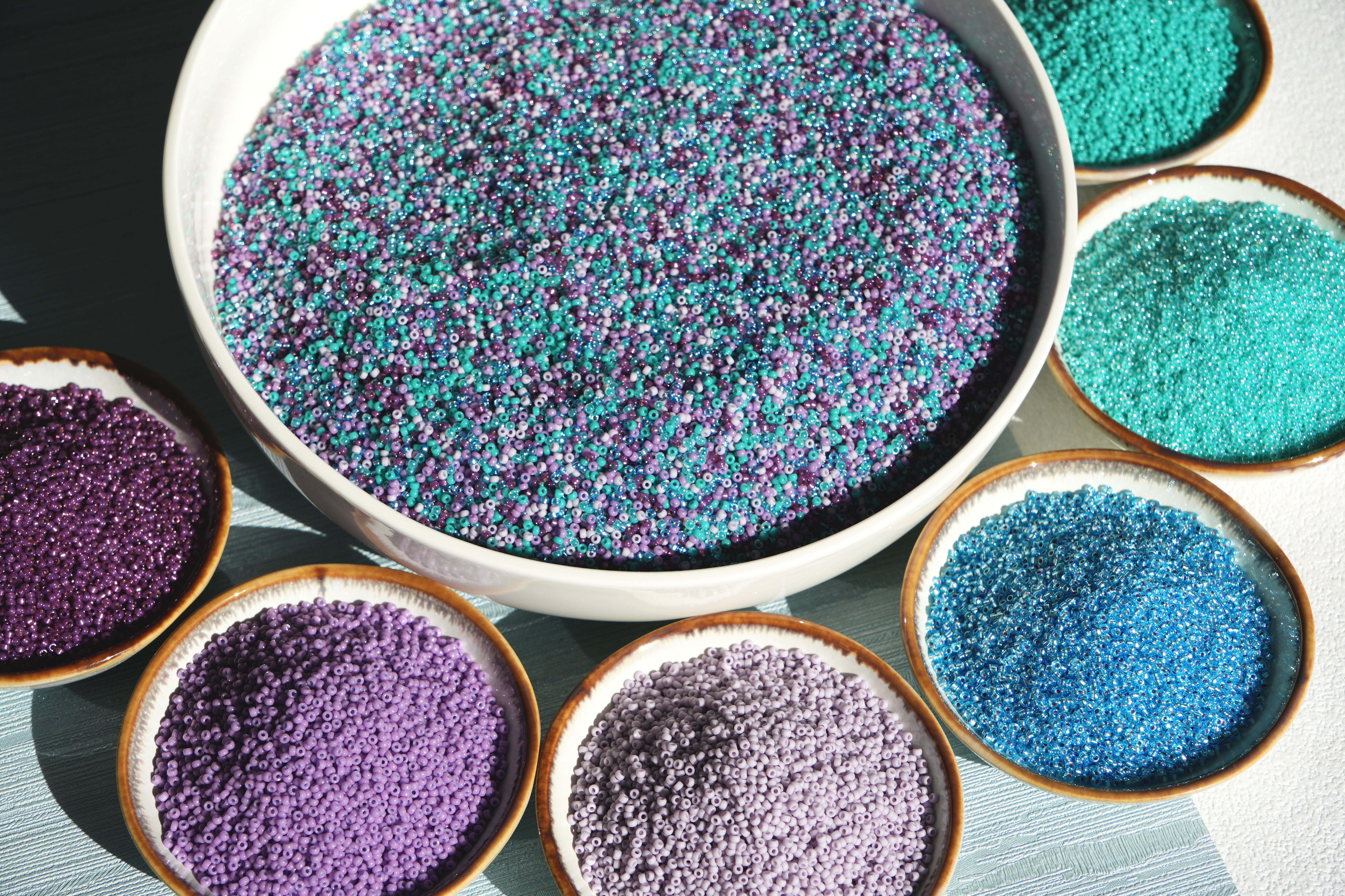 Extra foto's miyuki rocailles 11/0 - misty lilac