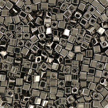 Extra foto's miyuki cubes 1.8 mm - nickel plated 
