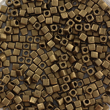 Extra foto's miyuki cubes 1.8 mm - metallic matte dark bronze 