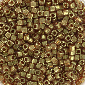 Extra pictures miyuki cubes 1.8 mm - gold luster topaz 