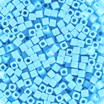 Extra foto's miyuki cubes 1.8 mm - opaque turquoise blue